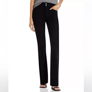 NWT•PAIGE•Naomi Seaming Detail Mid Rise Straight Leg Jeans•Black•Women’s•Sz 26